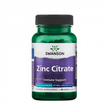 Swanson Zinc Citrate 50mg 60 caps